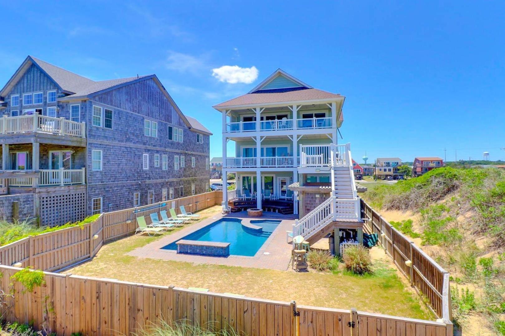 Vila 6007 Happy Sol Oceanfront Heatable Pool Nags Head Exteriér fotografie
