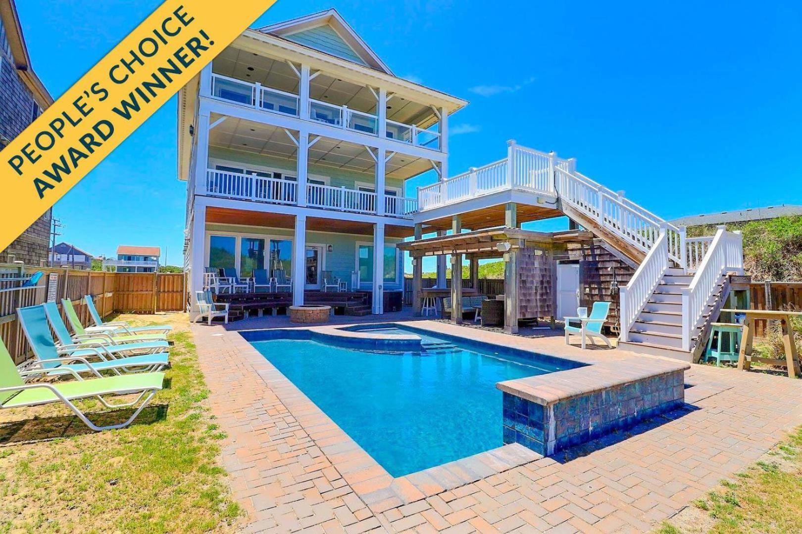 Vila 6007 Happy Sol Oceanfront Heatable Pool Nags Head Exteriér fotografie
